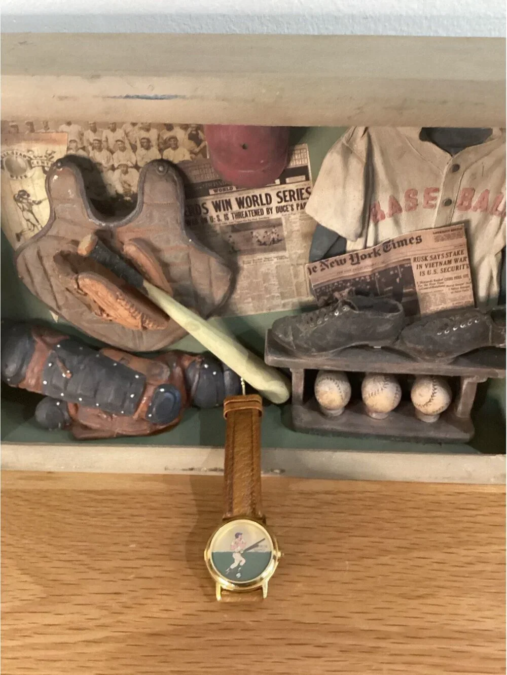 Baseball Shadow Box Watch